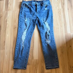 Judy Blue Distressed Blue Women's straight Jeans